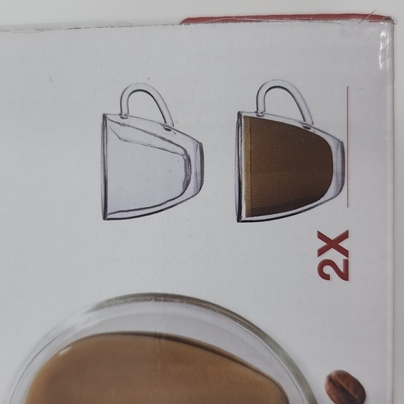 Brillant Heart Shaped Tea Cups New with Box - Picture 2 of 11